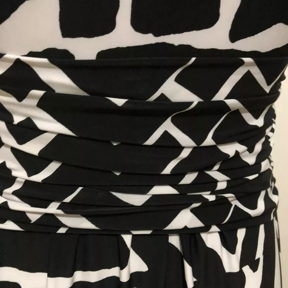 I.N.C. INTERNATIONAL CONCEPTS black and white zebra maxi dress simply gorgeous - Picture 4 of 11